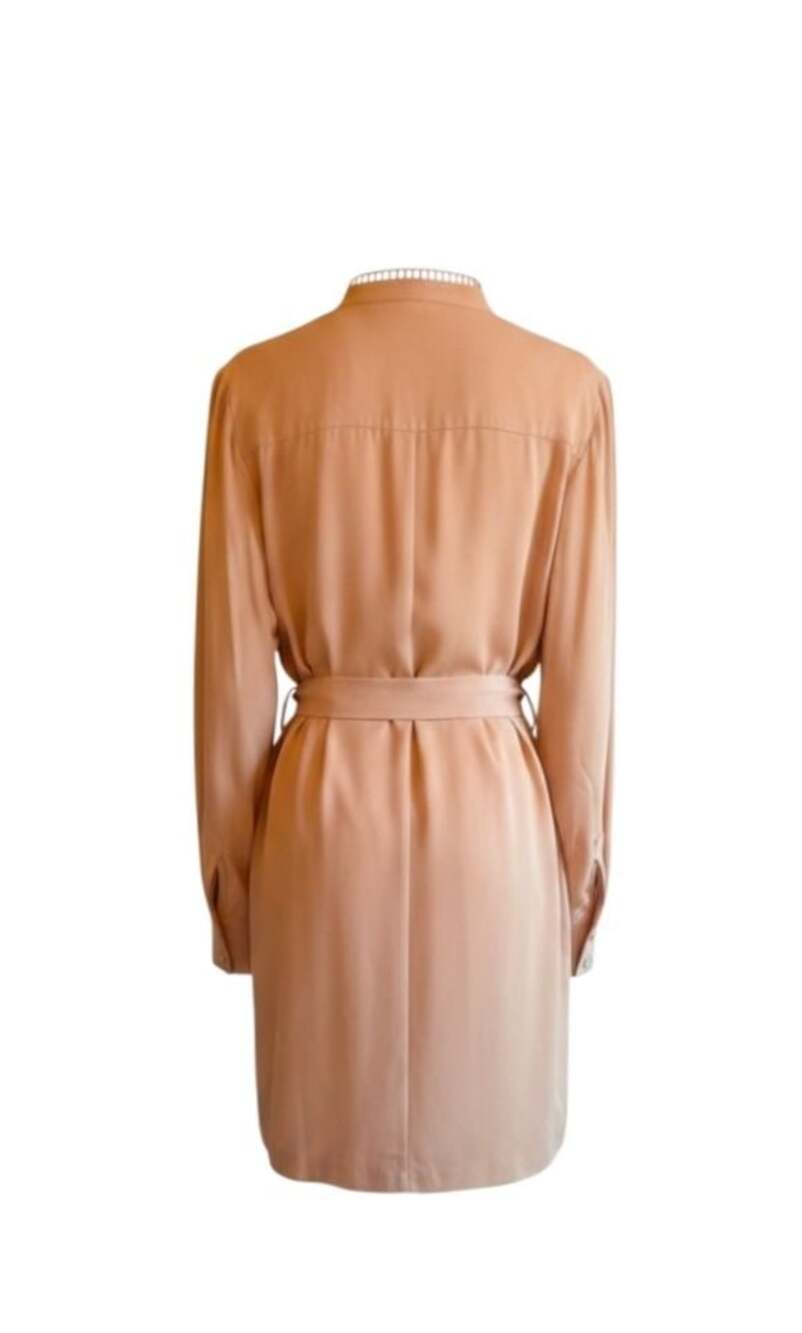 Reiss Ladder Trim Detail Flippy Dress Nude Size 10 - Picture 5 of 9